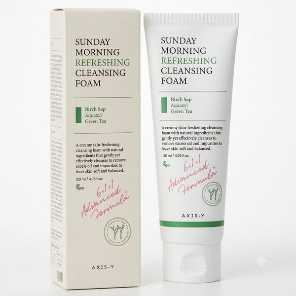 AXIS-Y Sunday Morning Refreshing Cleansing Foam - Birch Sap & Green Tea - 120ml