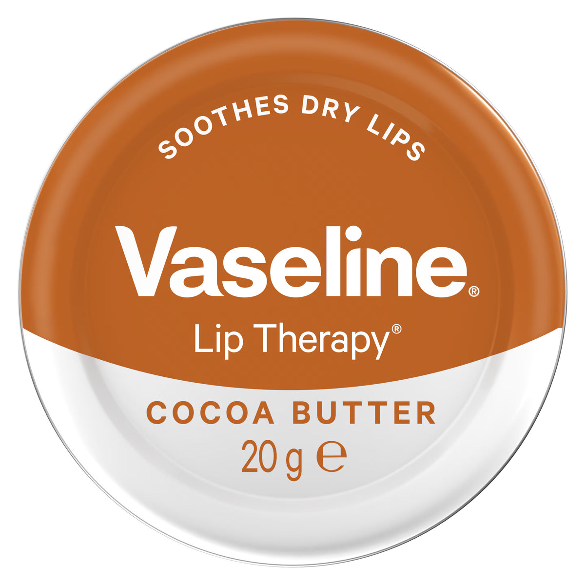 Vaseline Lip Therapy Cocoa Butter Tin (20g) – Soothes & Relieves Dry Lips