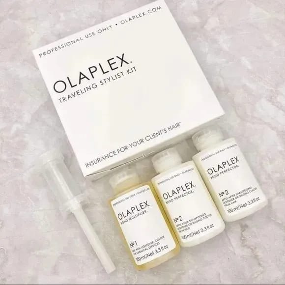 Olaplex Traveling Stylist Kit – No.1 Bond Multiplier & No.2 Bond Perfector | Professional Hair Repair Treatment Set