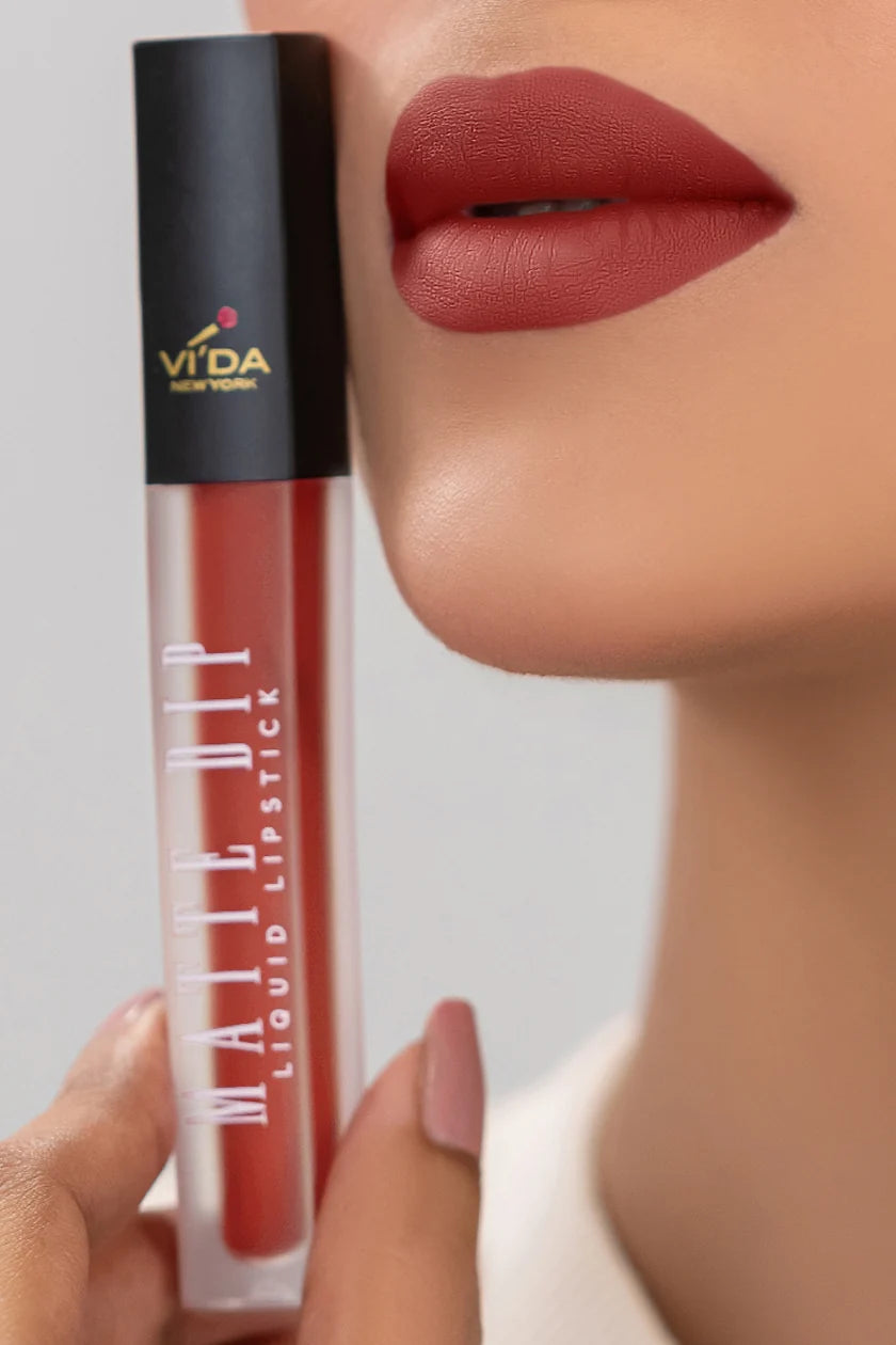 Vi'da New York Matte Dip Liquid Lipstick | Long-Lasting & Smudge-Proof Matte Lips
