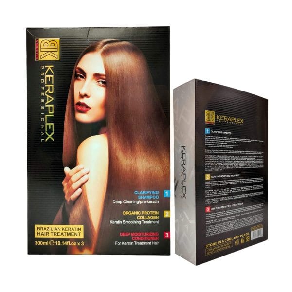 Keraplex Professional Brazilian Keratin Hair Treatment 300ml – Keratin Smoothing & Straightening Treatment for Frizzy & Unmanageable Hair