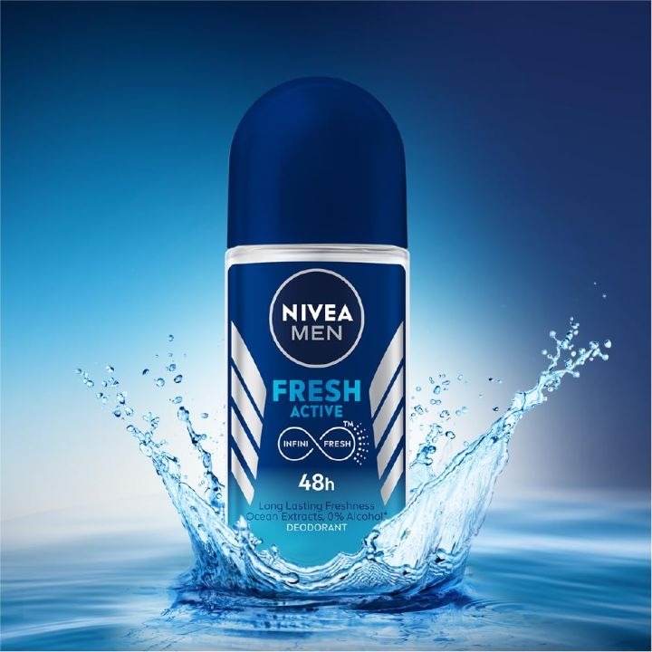 NIVEA Roll On Deodorant – Long Lasting Freshness & Odor Protection | Underarm Roll-On for Men & Women