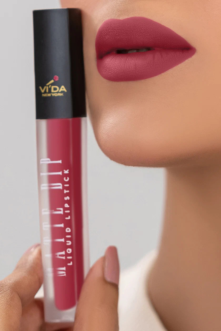 Vi'da New York Matte Dip Liquid Lipstick | Long-Lasting & Smudge-Proof Matte Lips