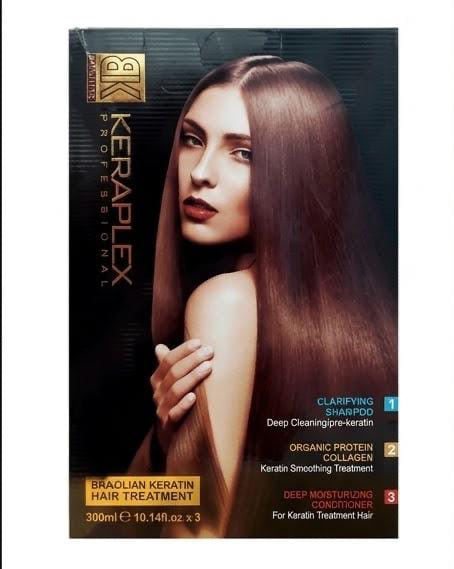 Keraplex Professional Brazilian Keratin Hair Treatment 300ml – Keratin Smoothing & Straightening Treatment for Frizzy & Unmanageable Hair