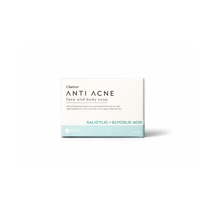 Jenpharm Clarévo Anti Acne Face and Body Soap 85g