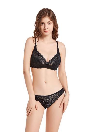 FLOURISH Lovely Lace Non Padded Bra Set