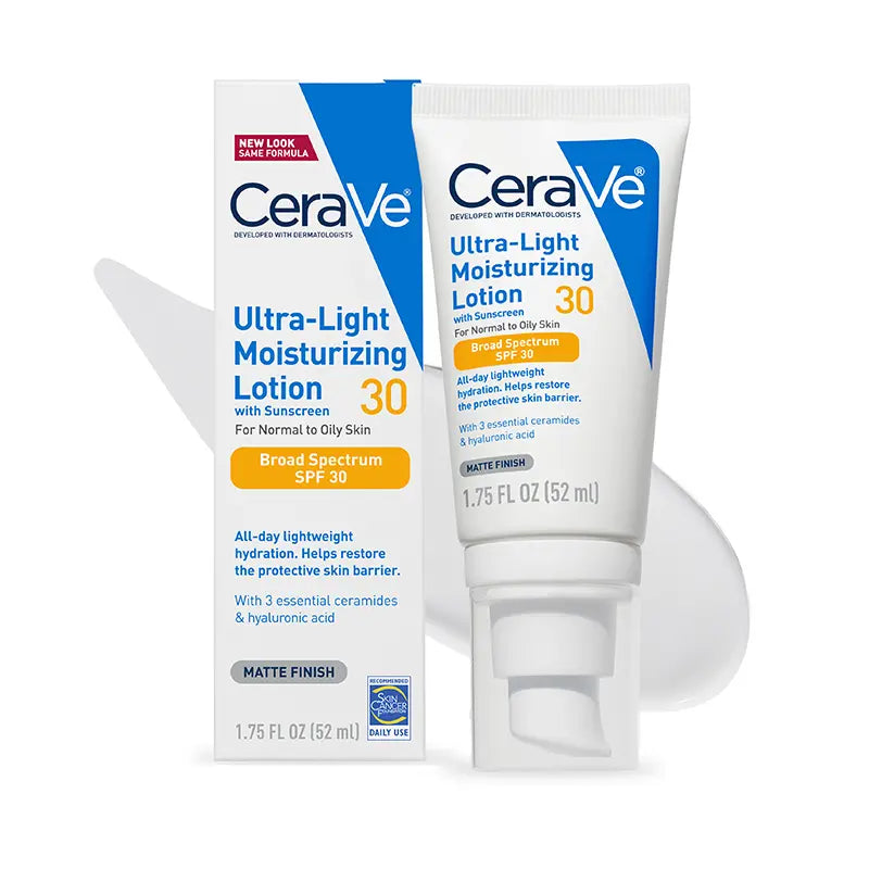 CeraVe Ultra-Light Moisturizing Lotion SPF 30 with Ceramides & Hyaluronic Acid (52ml)