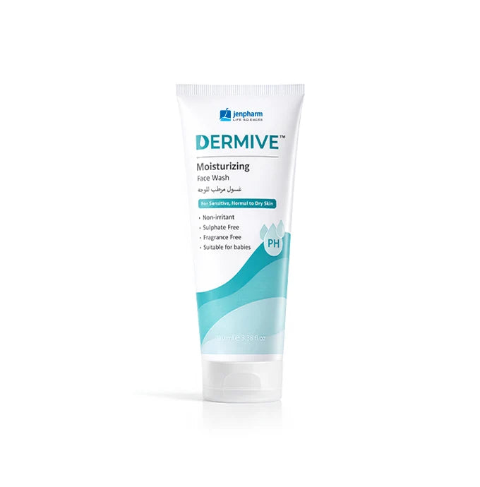 Janpharm Dermive Moisturizing Face Wash for Sensitive & Dry Skin (100ml)