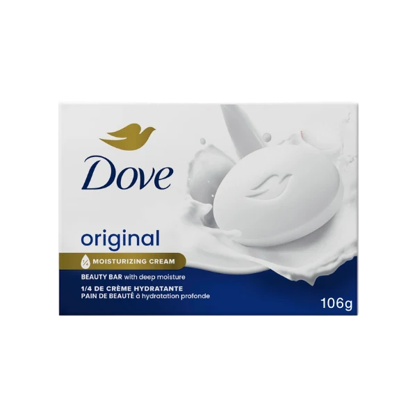 Dove Original Beauty Bar Soap with ¼ Moisturizing Cream –3.75 oz / 106g USA