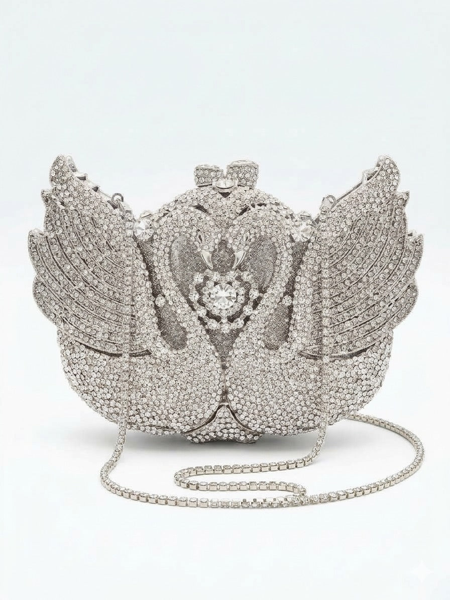 Luxury Crystal Rhinestone Evening Clutch Bag for Women – Elegant Party & Wedding Handbag