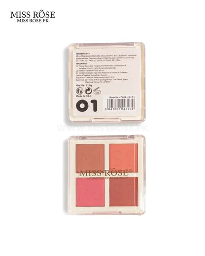 Miss Rose Daily Glow 4-Shade Blush Palette 12.8g