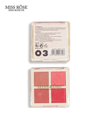 Miss Rose Daily Glow 4-Shade Blush Palette 12.8g