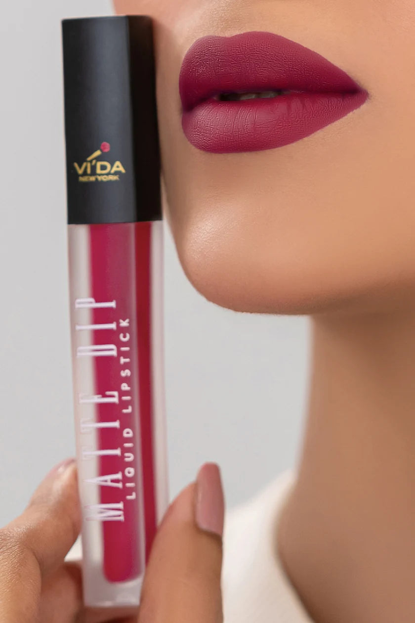 Vi'da New York Matte Dip Liquid Lipstick | Long-Lasting & Smudge-Proof Matte Lips