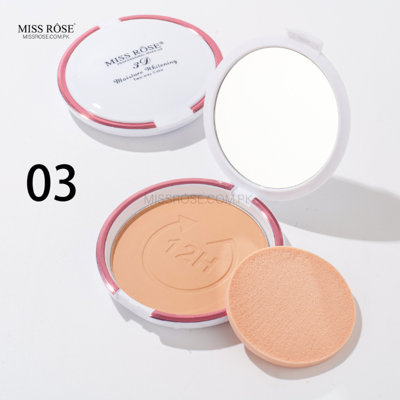 miss rose moisture whitening two way cake 16g
