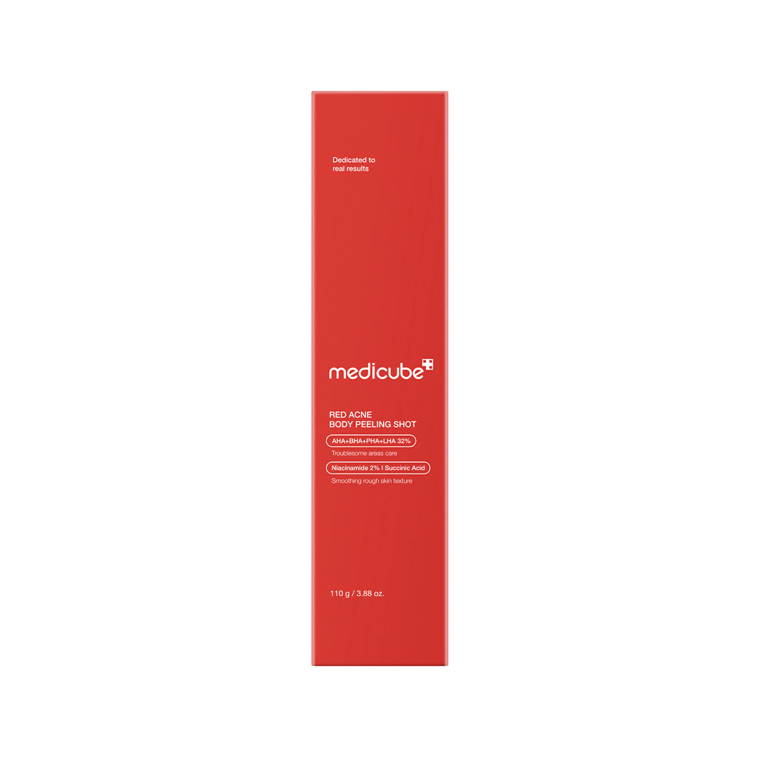 Medicube Red Acne Body Peeling Shot – Exfoliating Body Wash for Bacne, Keratosis Pilaris & Rough Skin (110g)