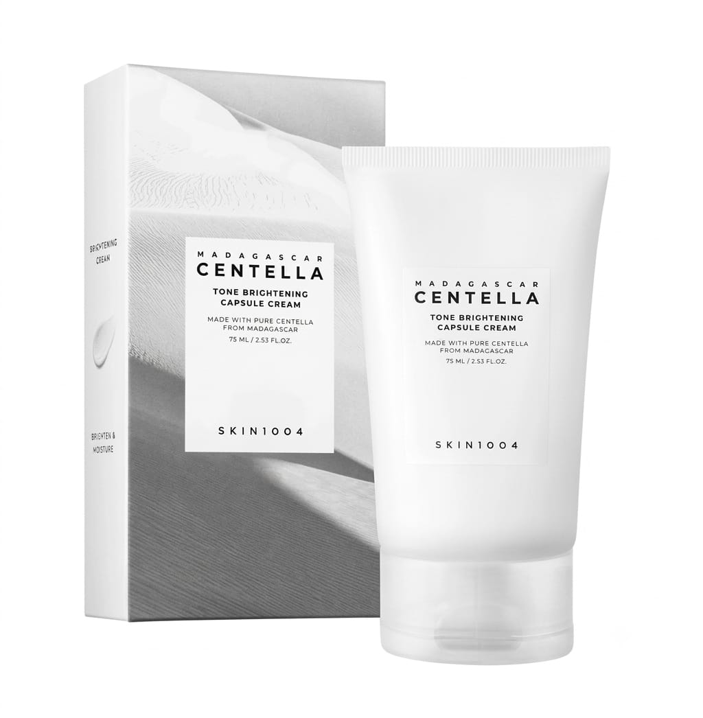 SKIN1004 Madagascar Centella Tone Brightening Capsule Cream (75ml / 2.53 fl. oz.) – Soothing & Brightening Facial Moisturizer