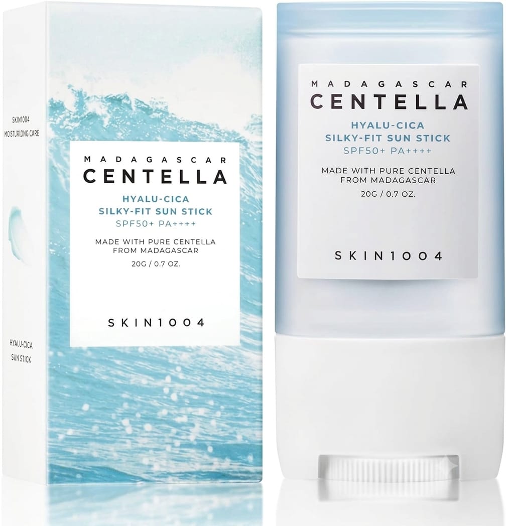 SKIN1004 Madagascar Centella Hyalu-Cica Silky-Fit Sun Stick SPF50+ PA++++ (20g) – Hydrating & Lightweight Korean Sunscreen Stick