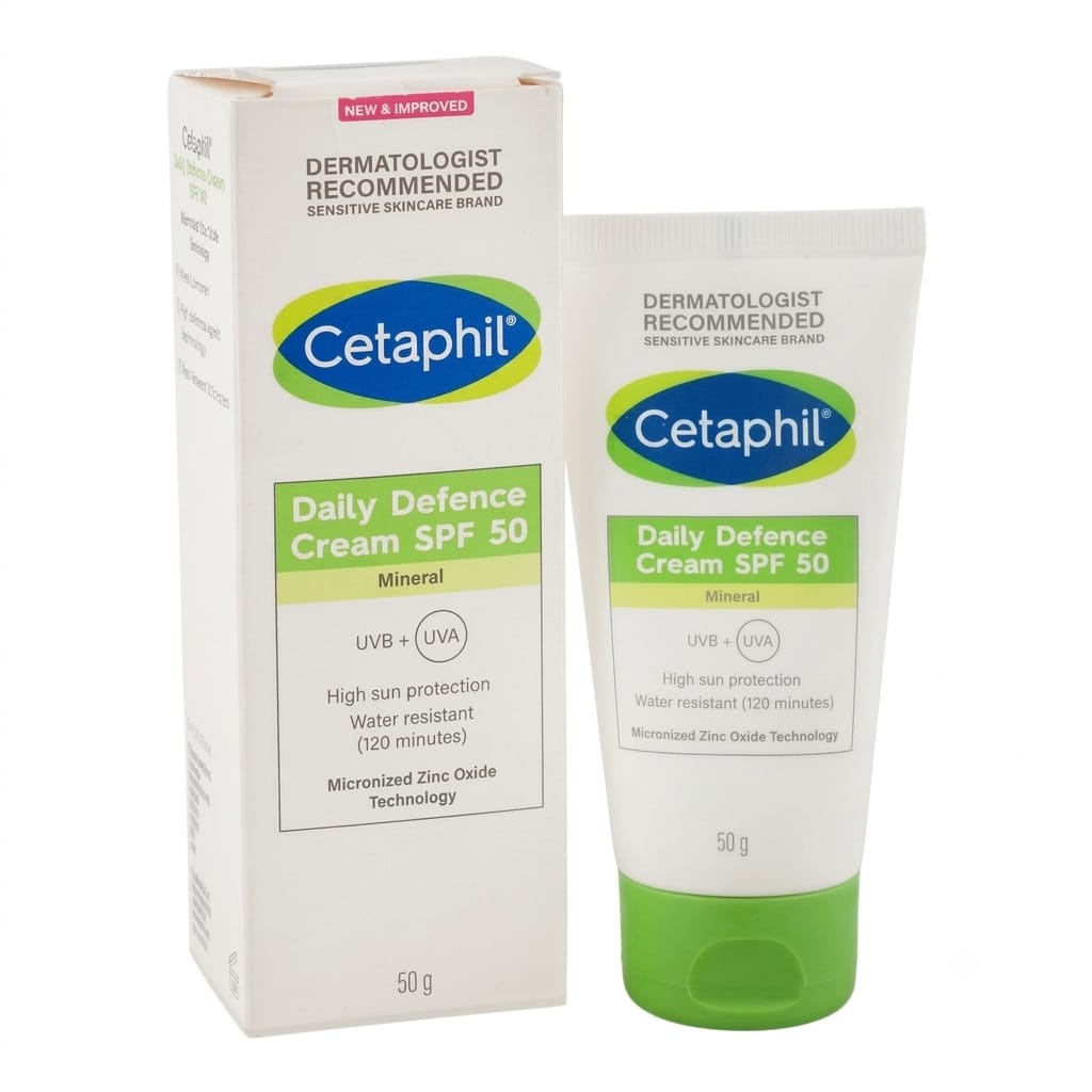 Cetaphil Daily Defence Cream SPF 50 Mineral Sunscreen 50g
