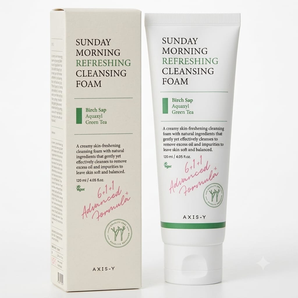 AXIS-Y Sunday Morning Refreshing Cleansing Foam - Birch Sap & Green Tea - 120ml