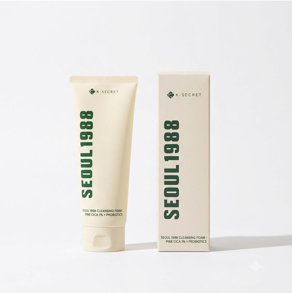 K-SECRET SEOUL 1988 Cleansing Foam : Pine Cica 1% + Probiotics (150ml)