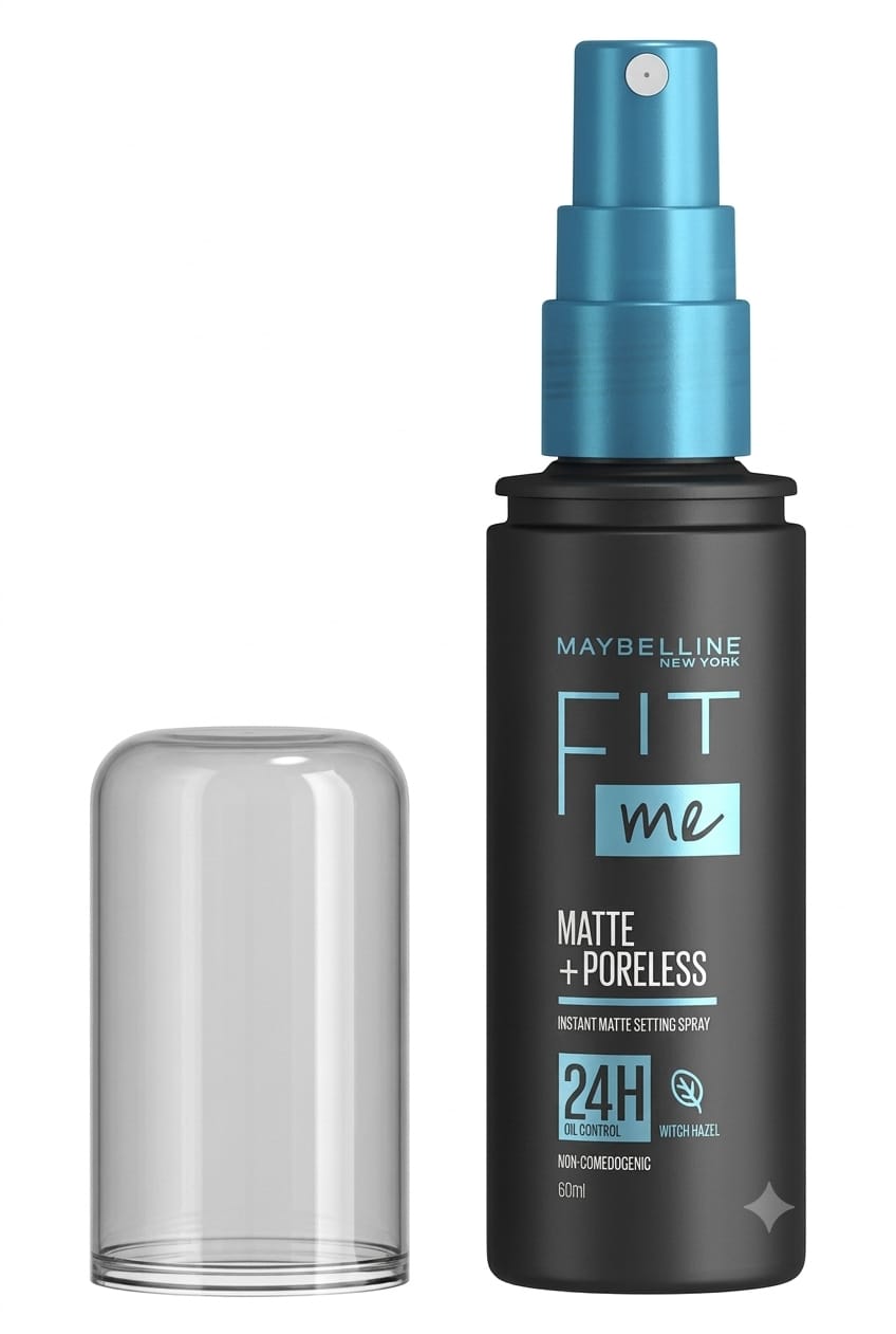 Maybelline Fit Me Matte + Poreless Setting Spray – 24H Oil Control Makeup Setting Spray with Witch Hazel (60 ml)