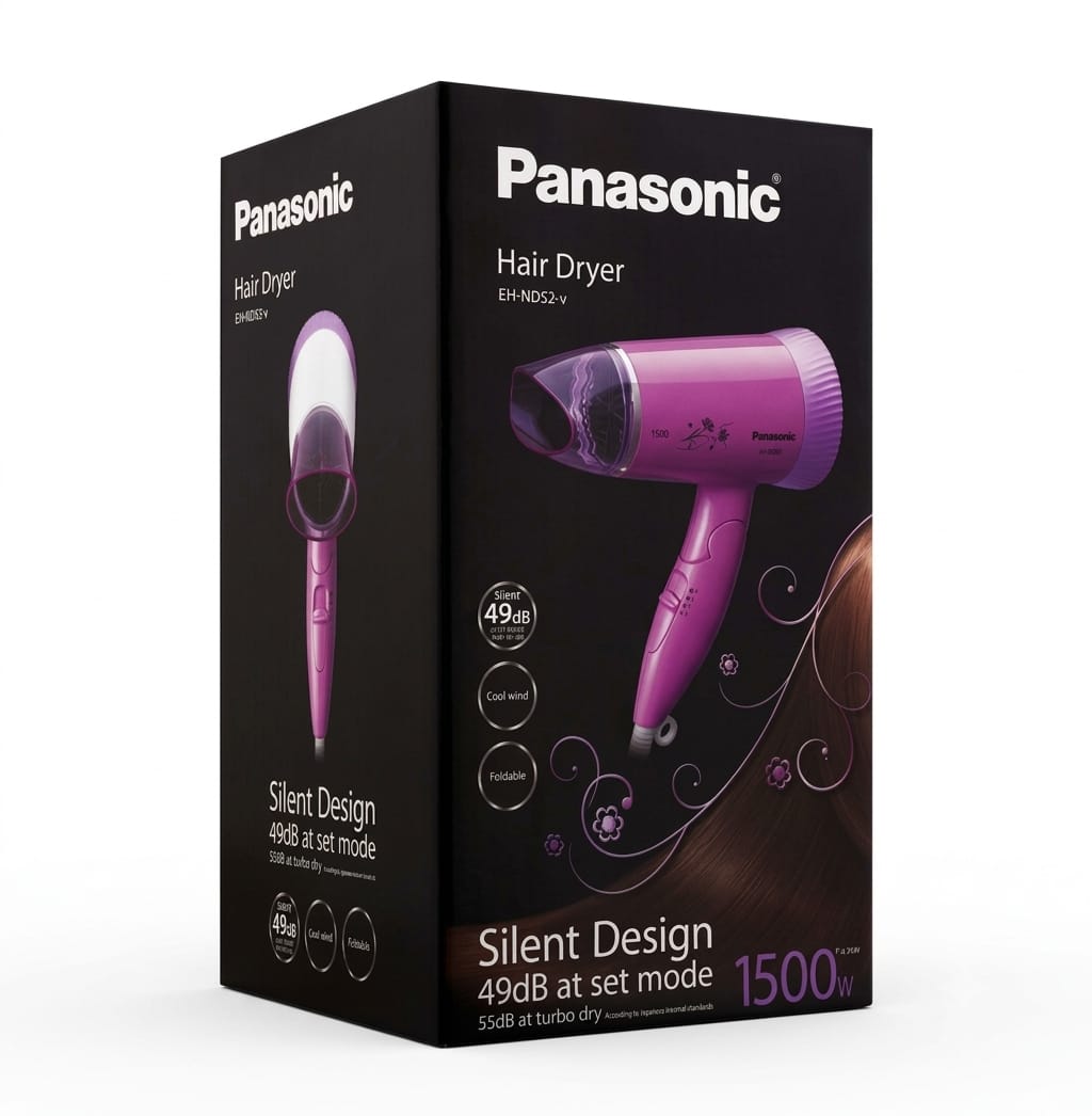 Panasonic EH-NDS2-V Silent Design Hair Dryer | 1500W
