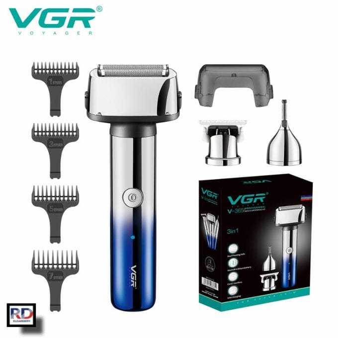 VGR V-365 Professional 3-in-1 Men's Grooming Kit and Electric Shaver