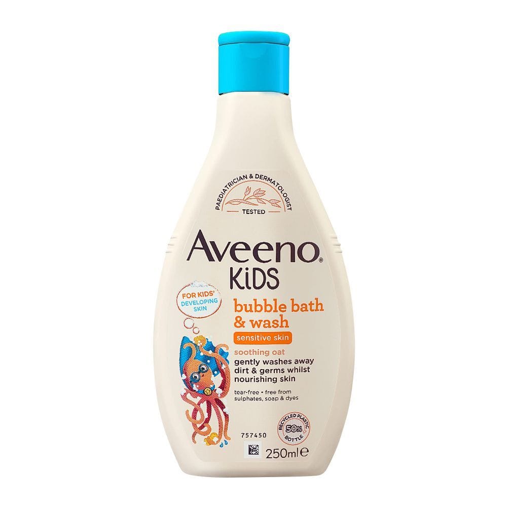 Aveeno Kids Bubble Bath & Wash 250ml - Sensitive Skin