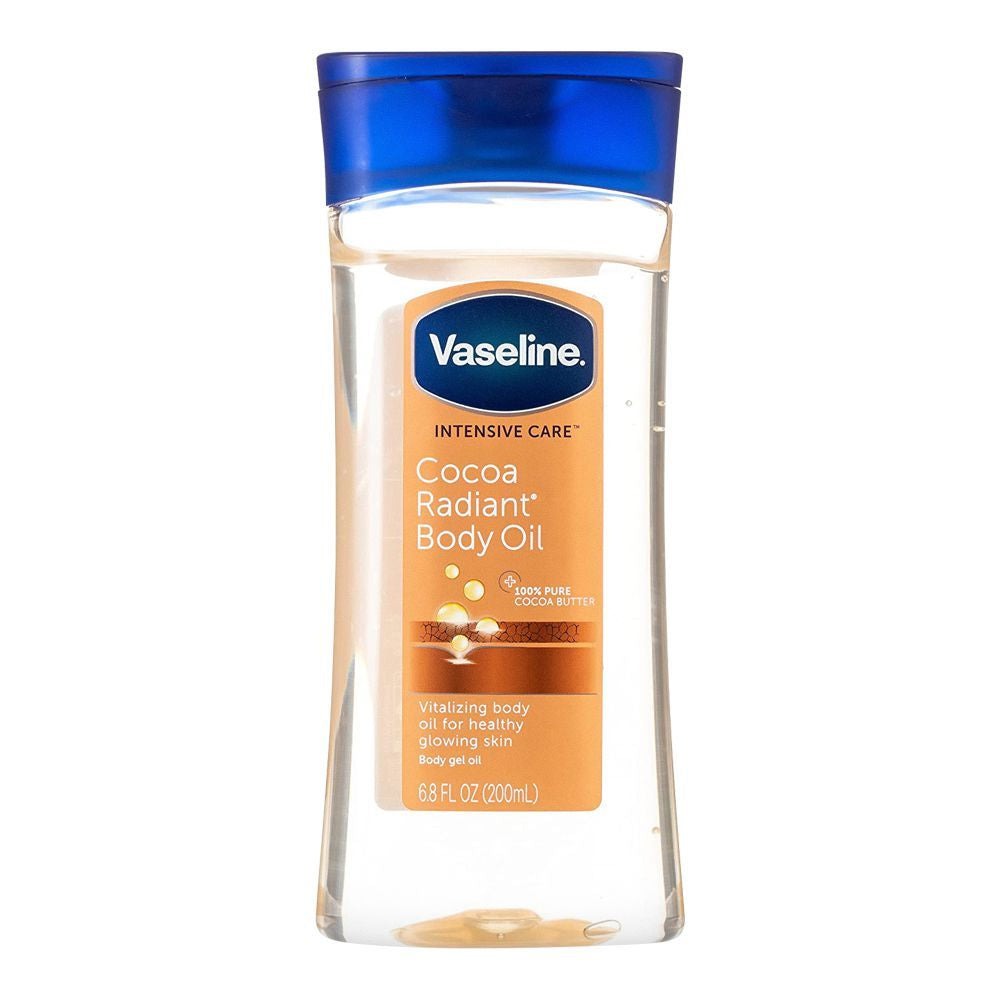 Vaseline Intensive Care Cocoa Radiant Body Oil 200ml | 100% Pure Cocoa Butter