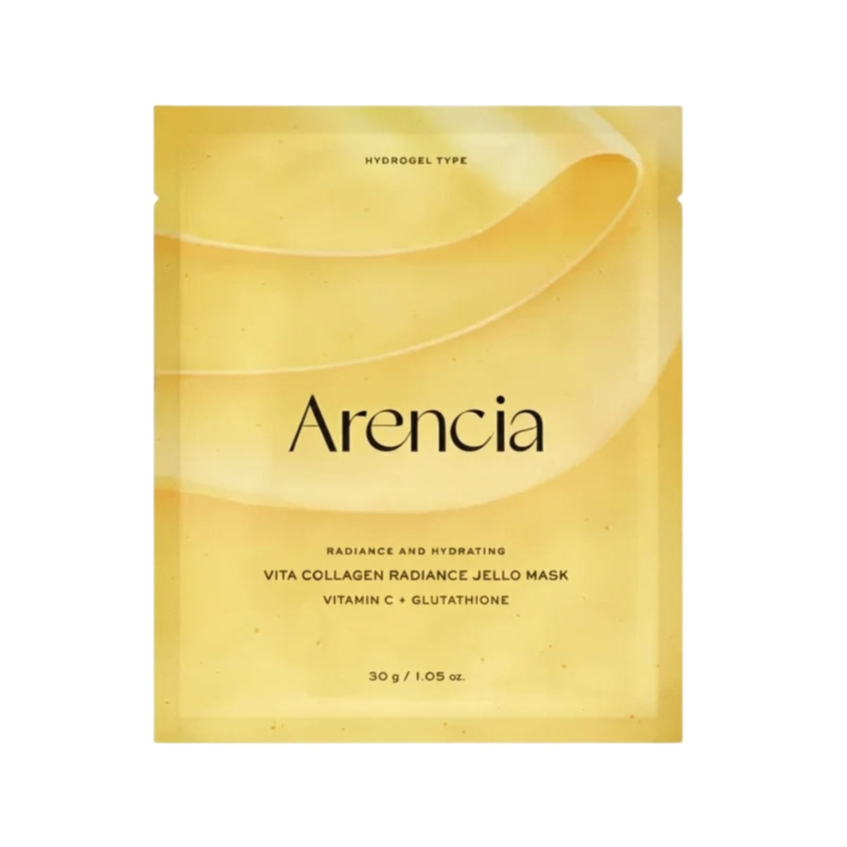 Arencia Vita Collagen Radiance Jello Mask 30g – Hydrogel Sheet Mask with Vitamin C & Glutathione for Hydration & Glow