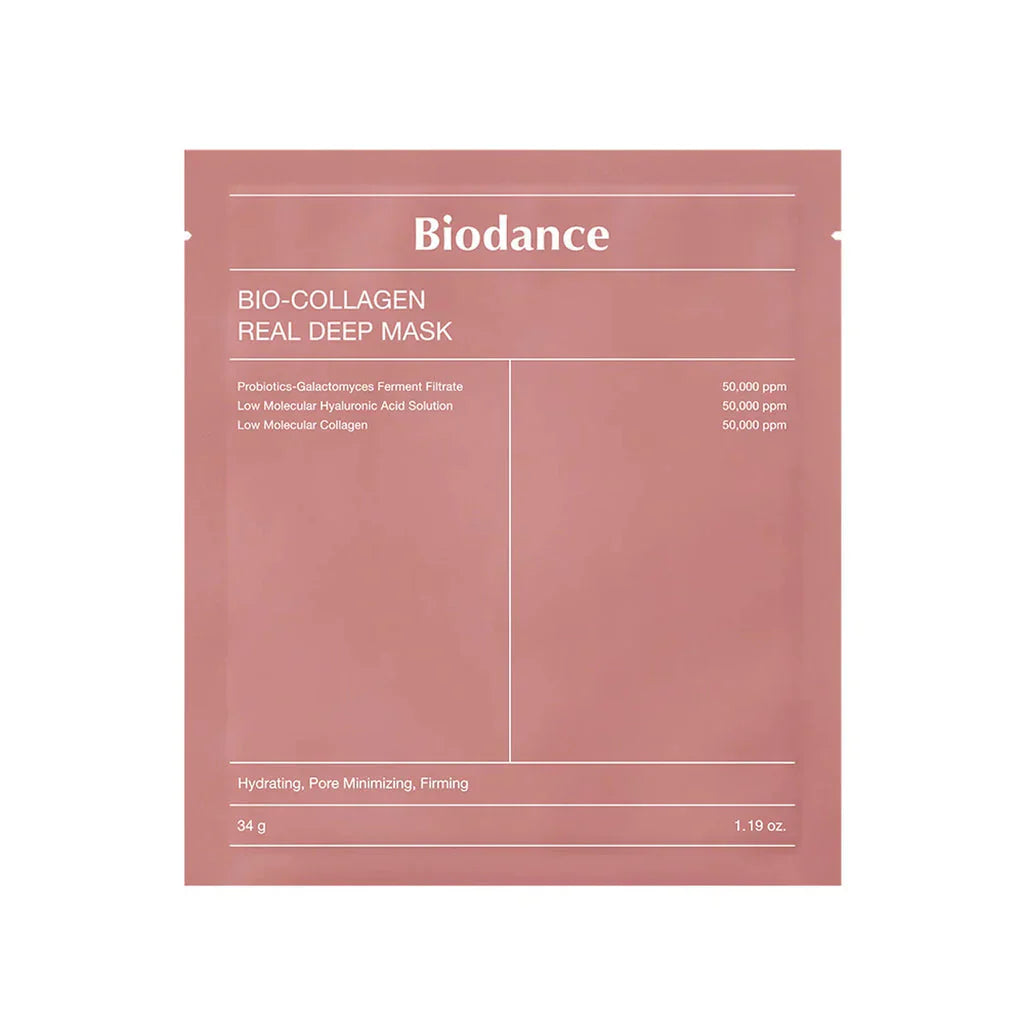 Biodance Bio-Collagen Real Deep Mask 34g – Korean Overnight Hydrogel Sheet Mask for Hydrating, Pore Minimizing & Firming