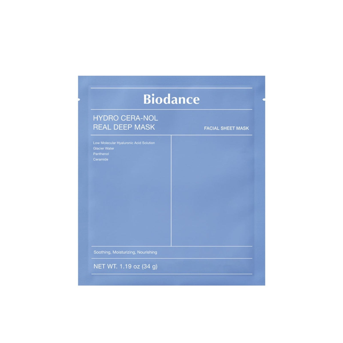 Biodance Hydro Cera-Nol Real Deep Facial Sheet Mask (34g / 1.19 oz)