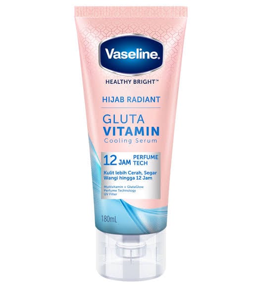 Vaseline Healthy Bright Hijab Radiant Gluta Vitamin Cooling Serum Lotion (180ml)