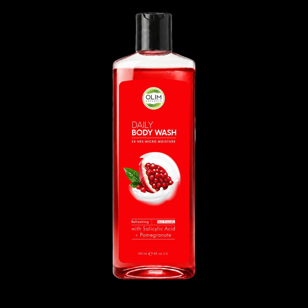 Olim Naturals Refreshing Daily Body Wash with Salicylic Acid & Pomegranate (240ml)
