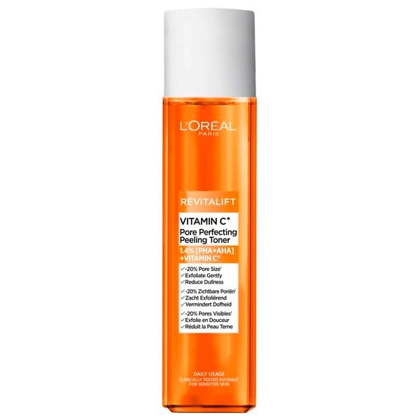 L'Oréal Paris Revitalift Vitamin C Pore Perfecting Peeling Toner – 1.4% PHA + AHA