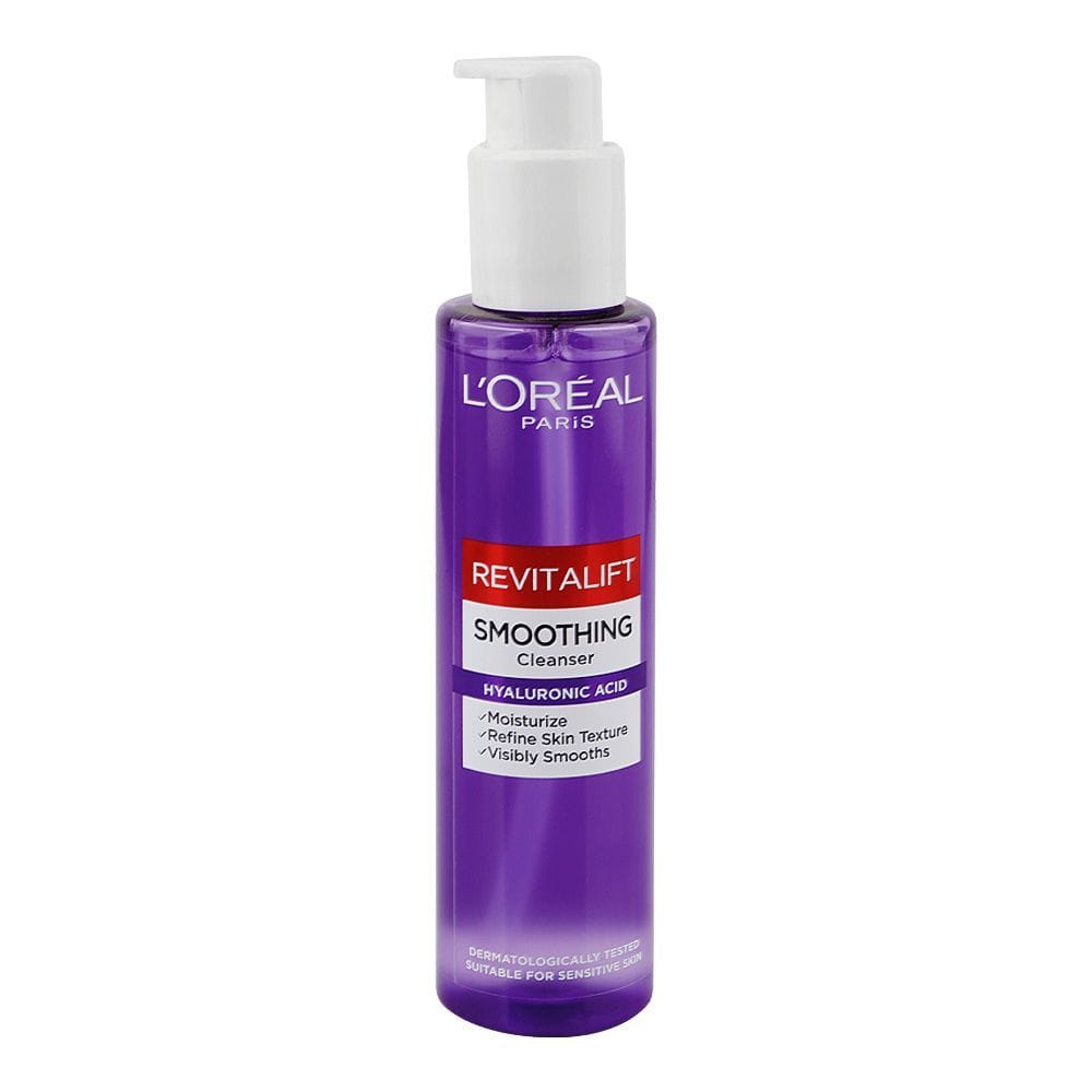 L'Oréal Paris Revitalift Smoothing Cleanser – Hydrating Face Wash with Hyaluronic Acid 150Ml