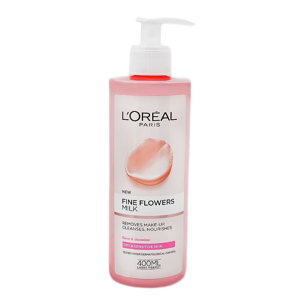 L'Oréal Paris Fine Flowers Cleansing Milk – Rose & Jasmine Extract (400ml)