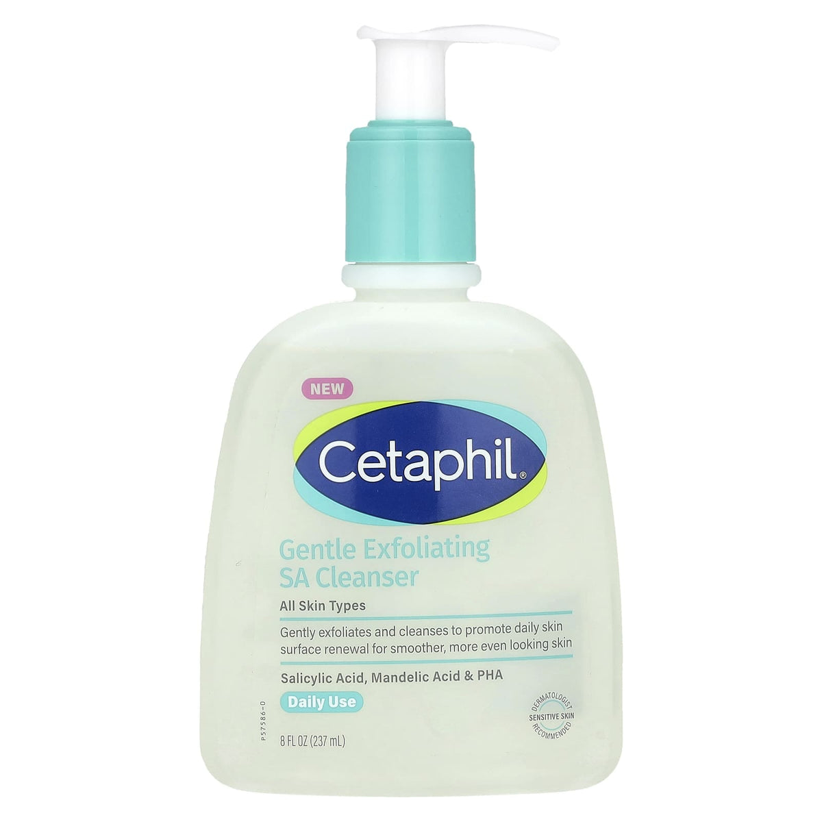 Cetaphil Gentle Exfoliating SA Cleanser – Salicylic Acid, Mandelic Acid & PHA Daily Face Wash for Smooth Skin (8 fl oz / 237 ml)