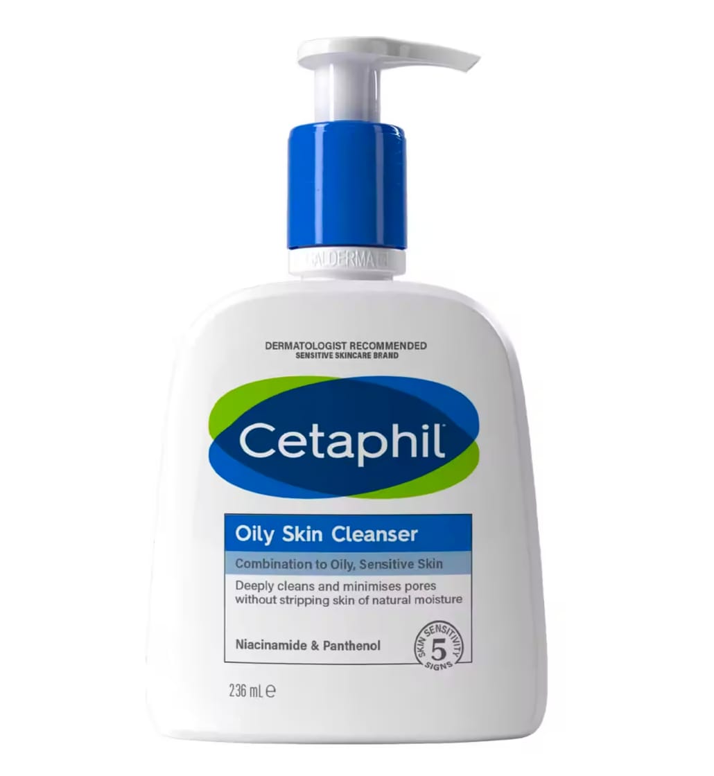 Cetaphil Oily Skin Cleanser for Combination to Oily, Sensitive Skin, 236 ml