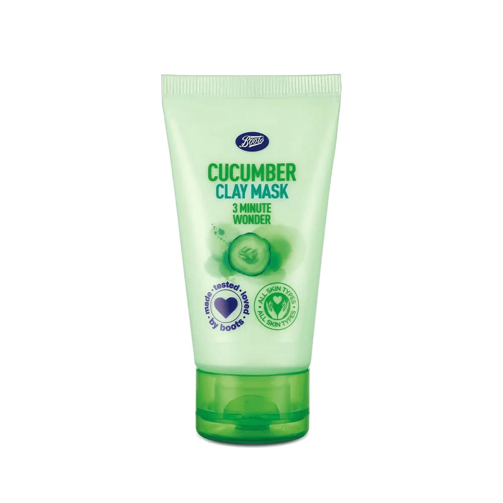 Boots Cucumber Clay Mask – 3 Minute Wonder Purifying Face Mask for All Skin Types (50 ml)