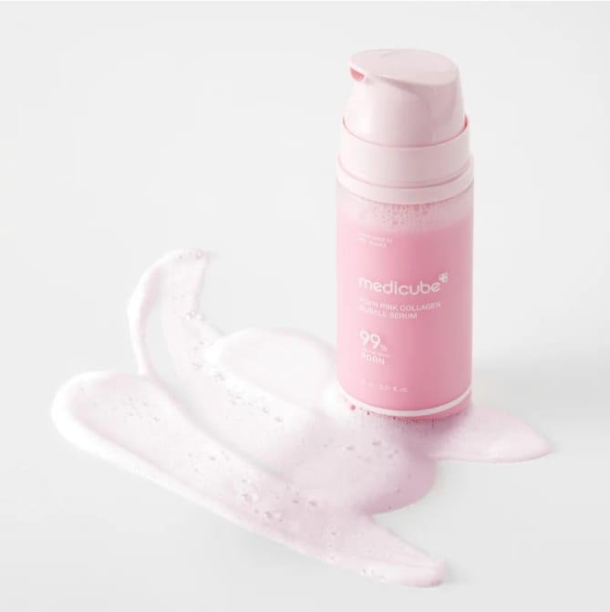 Medicube PDRN Pink Collagen Bubble Serum (95ml) – 99% High Purity PDRN & Elasticity Care