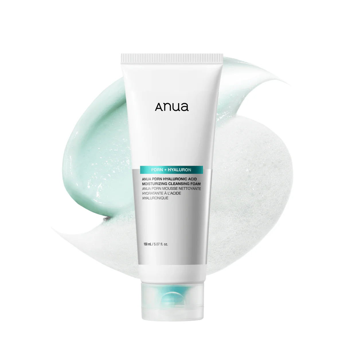 Anua PDRN Hyaluronic Acid Moisturizing Cleansing Foam (150ml) – Hydrating Facial Cleanser