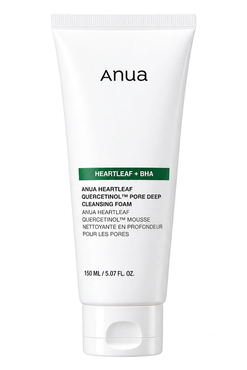 ANUA Heartleaf Quercetinol Pore Deep Cleansing Foam (150ml) – BHA Facial Cleanser for Oily & Acne-Prone Skin
