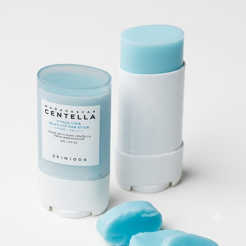 SKIN1004 Madagascar Centella Hyalu-Cica Silky-Fit Sun Stick SPF50+ PA++++ (20g) – Hydrating & Lightweight Korean Sunscreen Stick