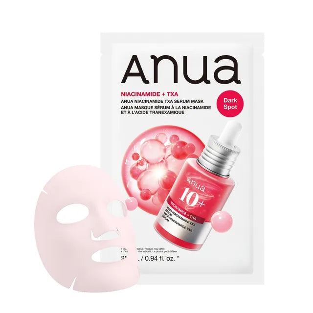 ANUA Niacinamide TXA Serum Mask (28ml) – Korean Sheet Mask for Dark Spots, Blemish Care & Tone Up Hydration
