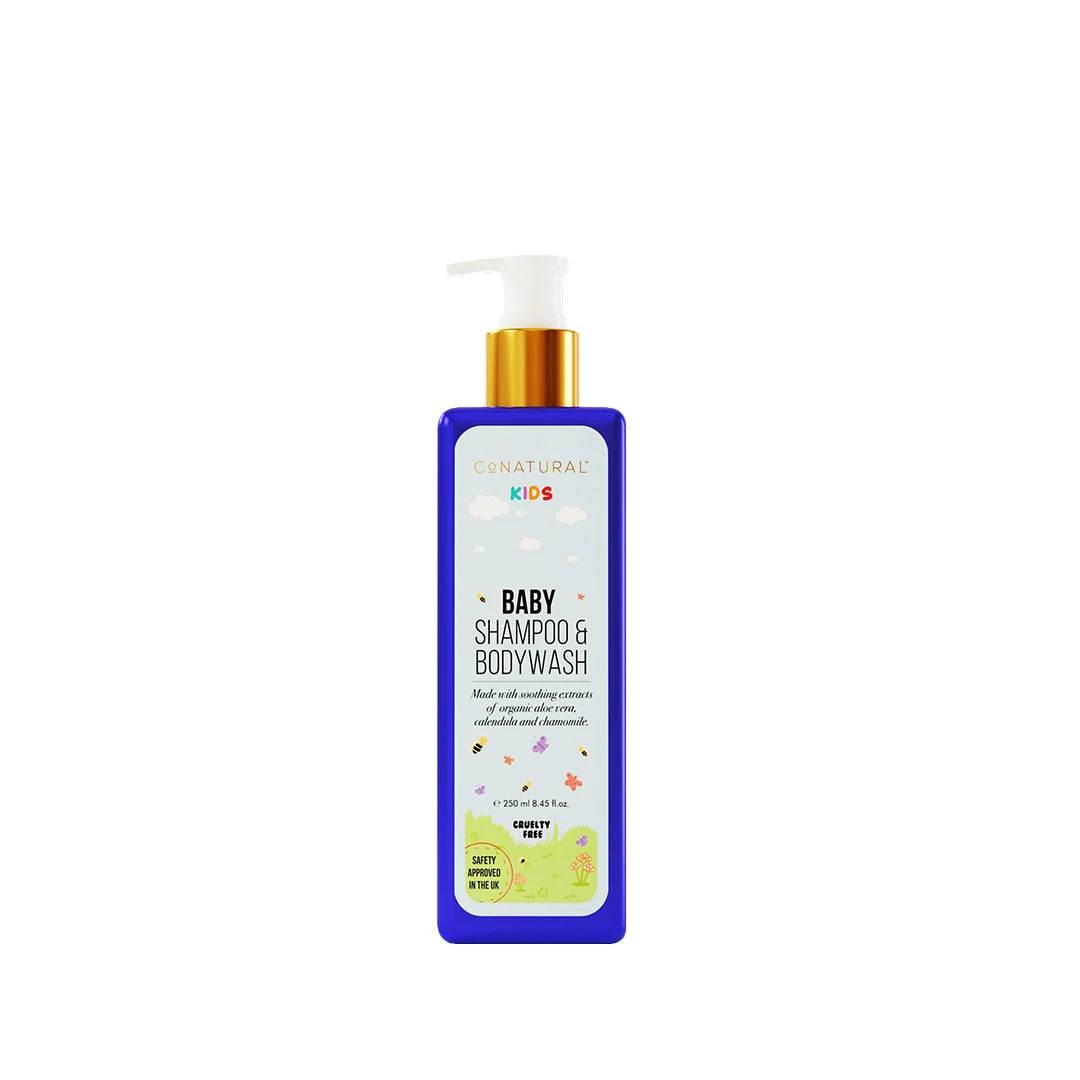 Conatural Kids 2-in-1 Baby Shampoo & Bodywash – Soothing Aloe Vera, Calendula & Chamomile (250ml)