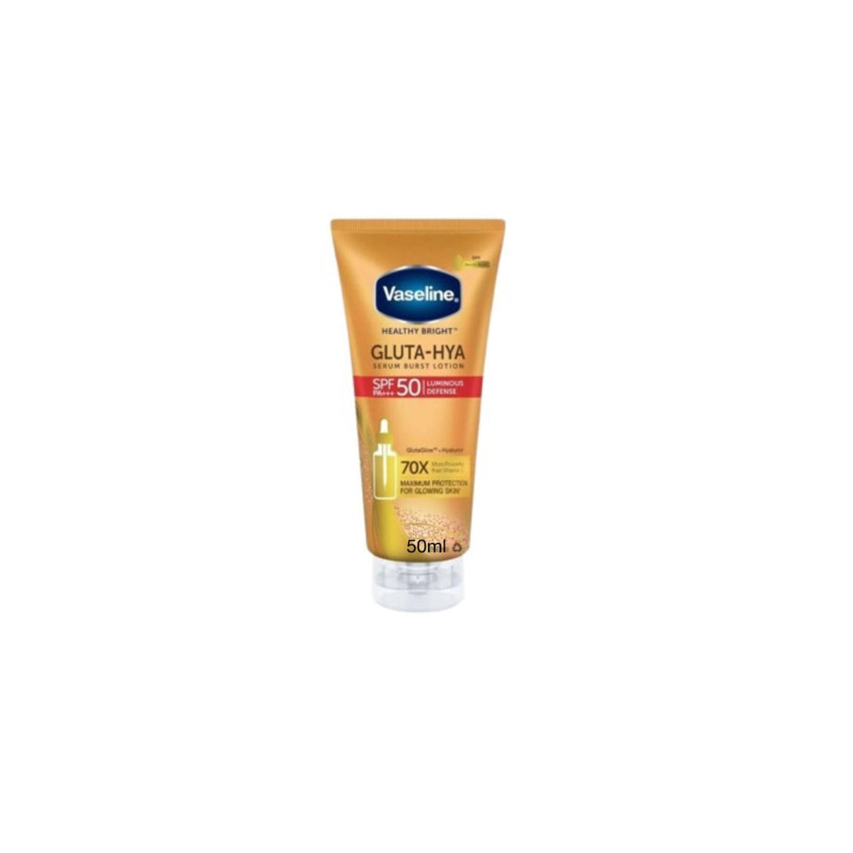 Vaseline Healthy Bright Gluta-Hya SPF 50 Sunscreen Lotion (150ml)