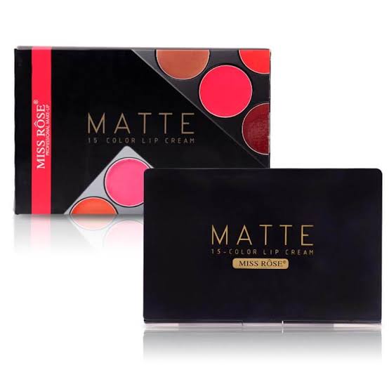 Miss Rose 15 Colors Matte Lipstick Palette