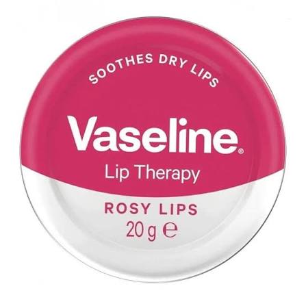 Vaseline Lip Therapy Rosy Lips Tin (20g) – Soothes & Relieves Dry Lips with a Hint of Pink