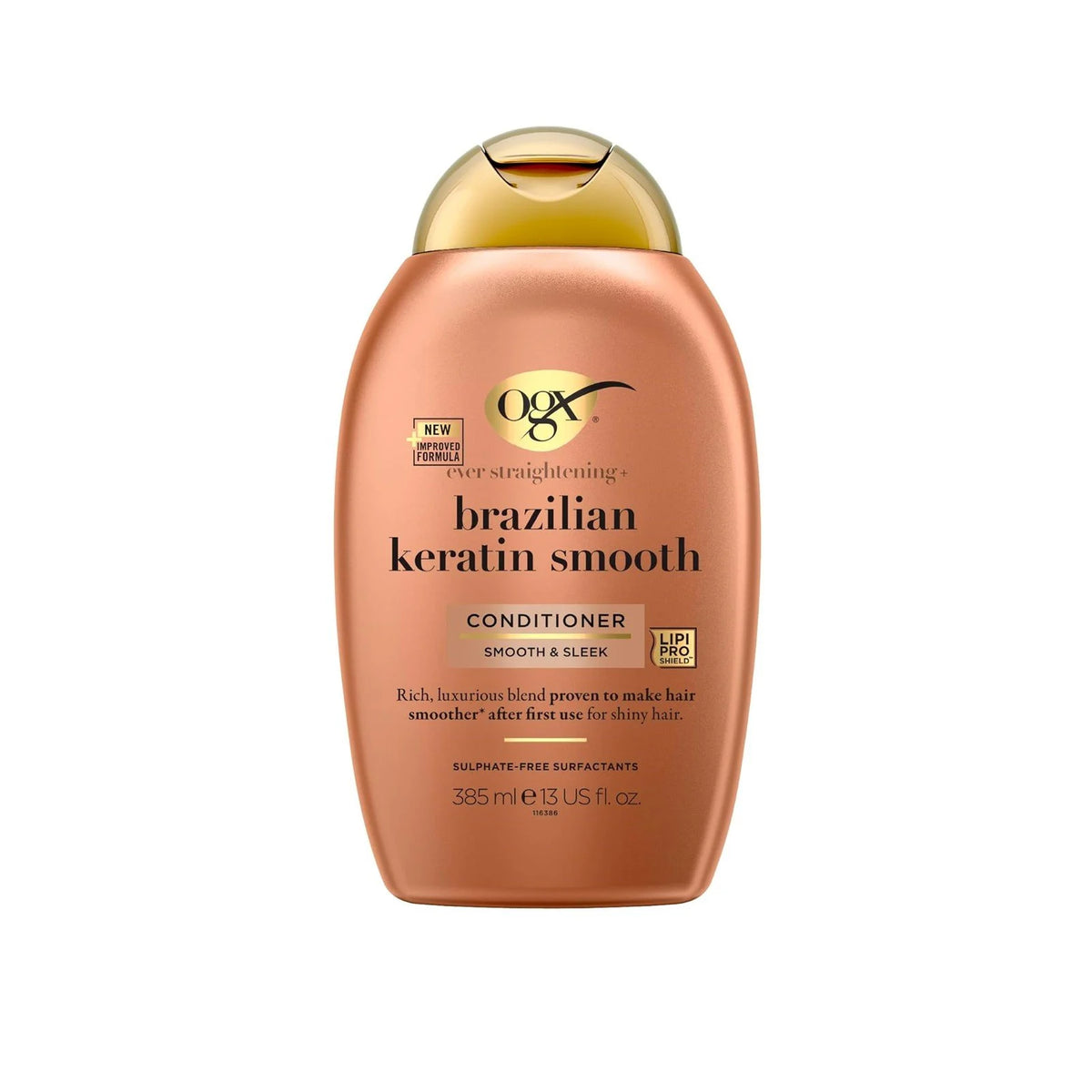 OGX Brazilian Keratin Smooth Anti-Frizz Conditioner Sulfate-Free - 385ml